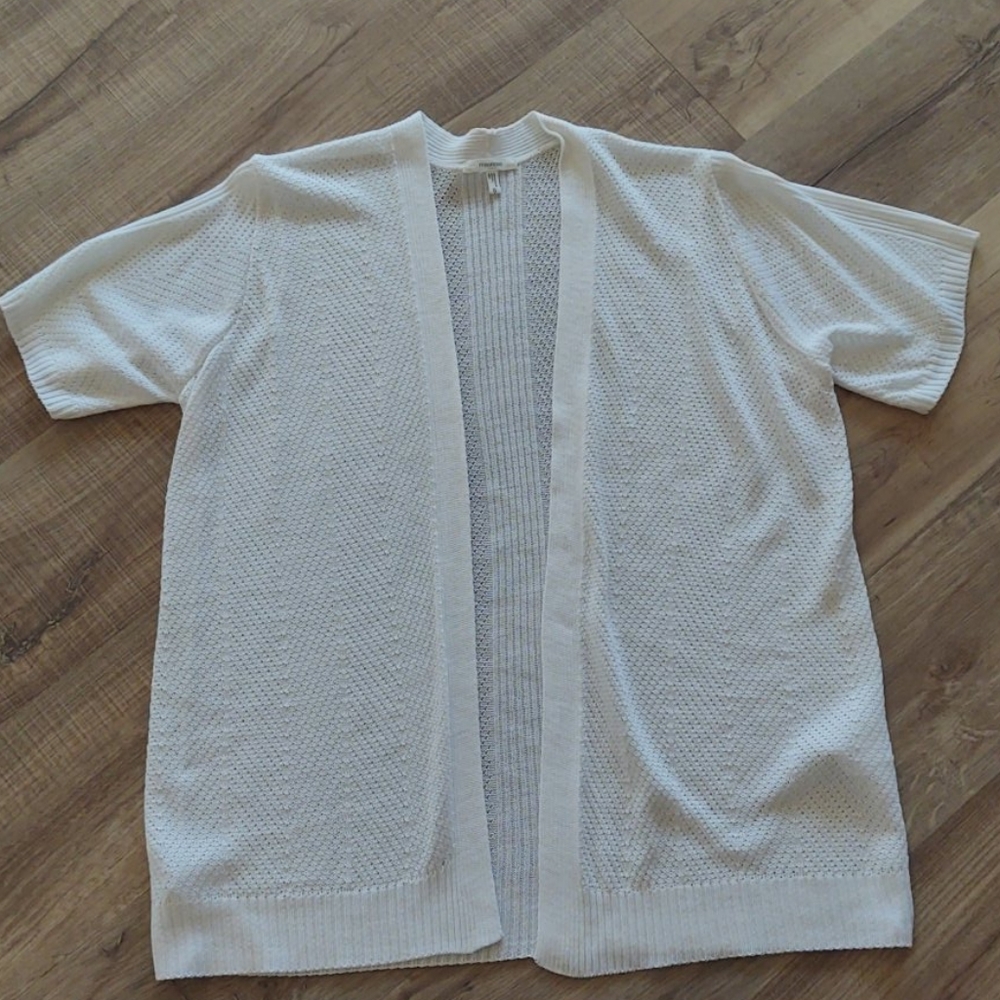 Maurice's crocheted short sleeve cardigan